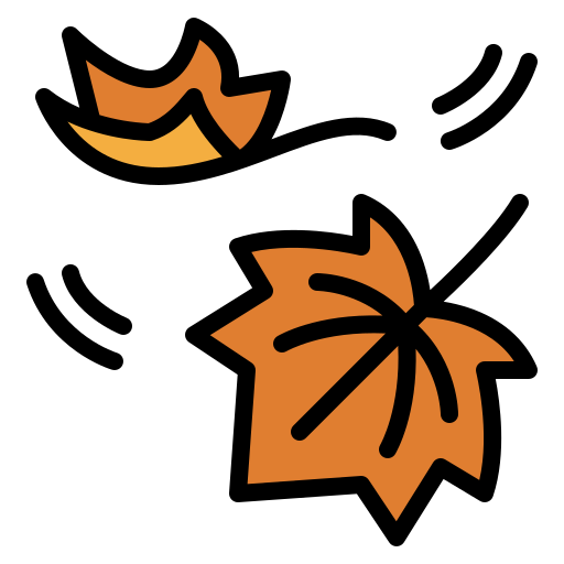 Falling leaves icon